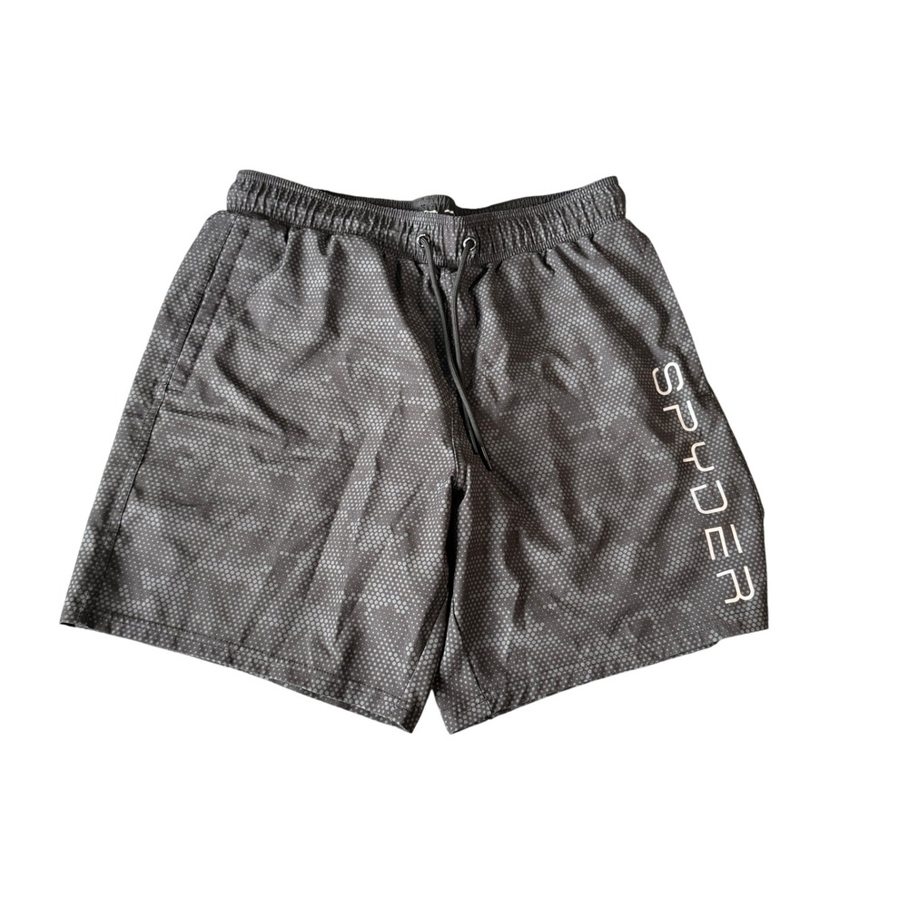 Spyder Swim Mens Gray Dot Camo Board Shorts UV Protection Size Large